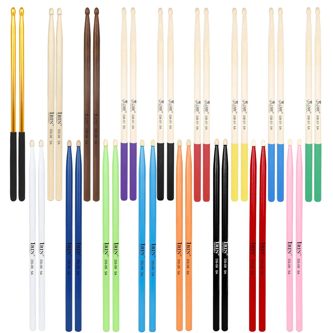 5A Drumstick Maple Drum Sticks DS-09 Multicolor Drum Mallets Professional Percussion Musical Instrument Parts Drums Accessories