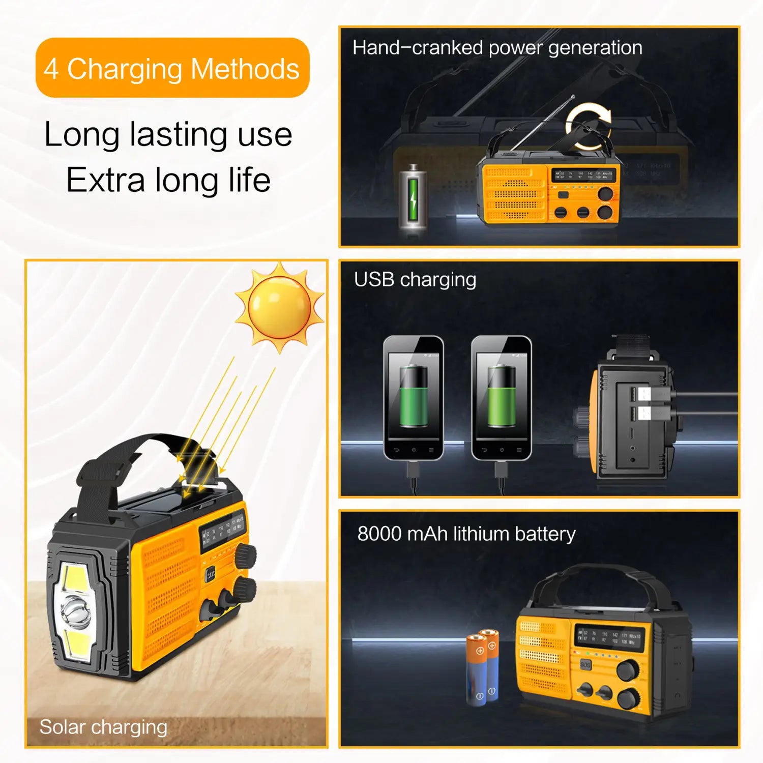STONEGO Mini Portable Radio Handheld Rechargeable Digital FM USB TF MP3 Player Stonego Speaker Devices Supplies
