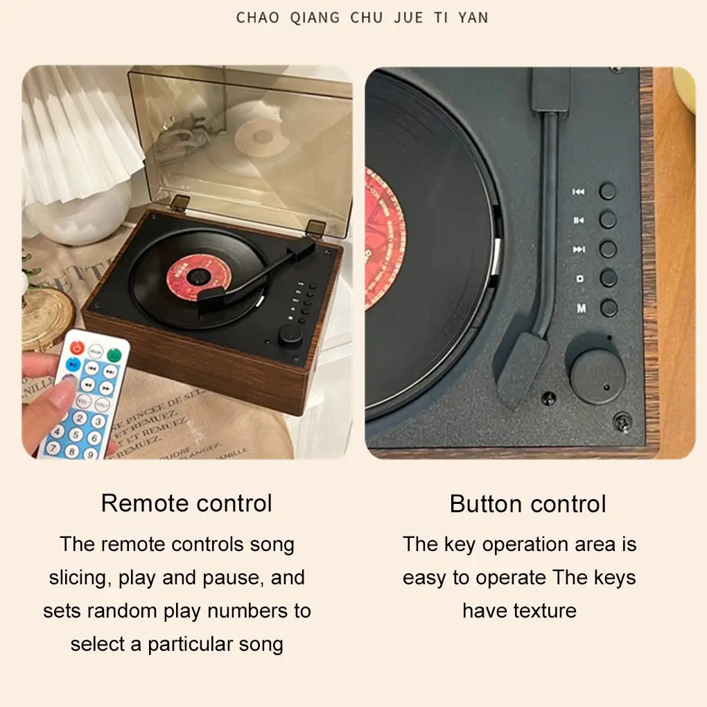 Portable Retro CD Player Rechargeable Two-way Bluetooth-Compatible 5.0 Wireless Speaker Support CD USB 3.5mm AUX CD Music Player