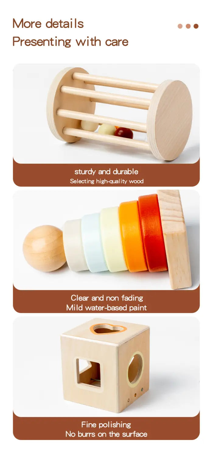 Musical Instrument Toy Set 3-6 Montessori Early Learning Gift Wooden Educational Tools for Kindergarten Music Perfect as a Gi