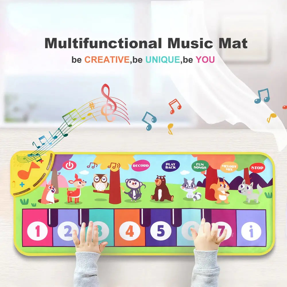 Piano Mat for Kids Kids Toddlers Floor Keyboard Dance Mat Baby Fitness Play Musical Carpet Music Instrument Toys Girl Boy Gift