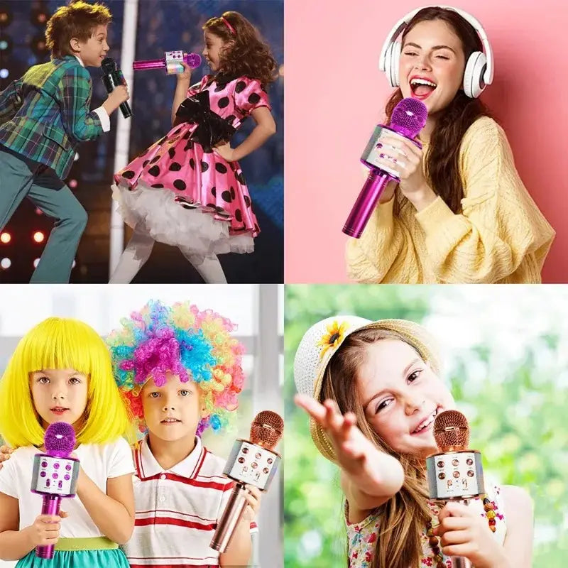 Microphone Sound Integrated Wireless Karaoke Children Singing Microphone As One Wireless Karaoke for Kids The Best Toy Gift