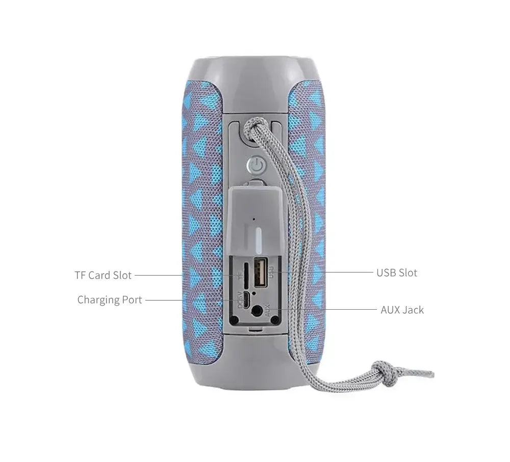 TG117 Portable Bluetooth Speaker TWS Wireless Dual Bass Outdoor Column Boombox FM AUX TF Card Music Player For Camping Riding