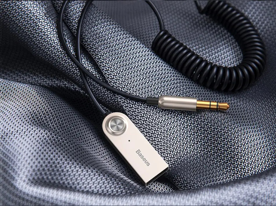 Baseus BA01 Aux USB Bluetooth Adapter Dongle Cable For Car 3.5mm Jack Aux Bluetooth 5.0 Receiver Speaker Audio Music Receiver
