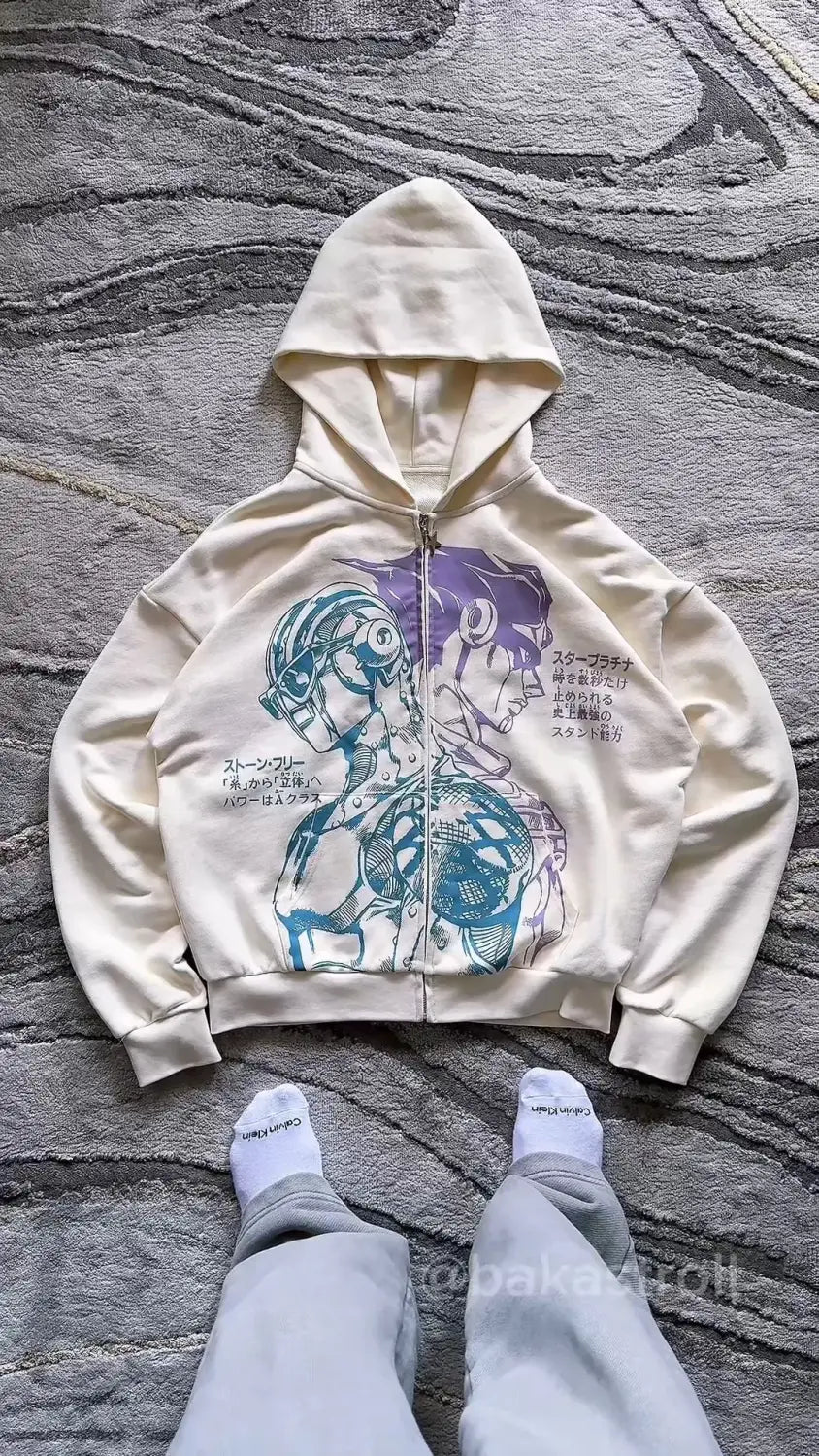 Y2k Stands Hiphop Japanese Za Warudo JOJO Hoodies Harajuku Oversized Mens Womens Zipper Hoodie Hip Hop Couple Street Sweatshirt