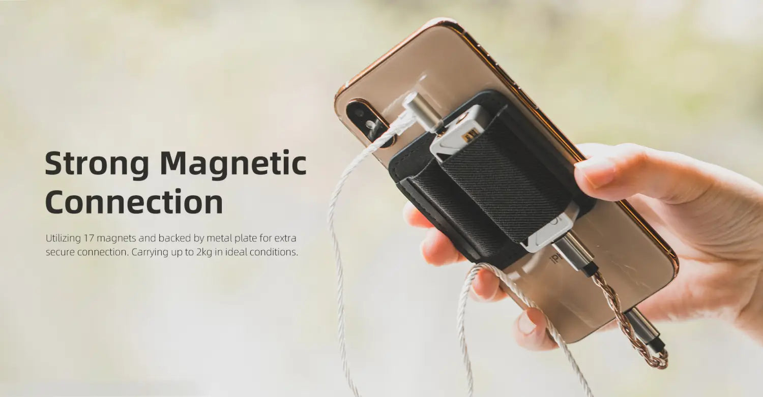 SHANLING USB Dongles DAC AMP Pouch with Magnetic Elastic Bands for UA4 UA3 UA2 UA1 with ios Android Phones