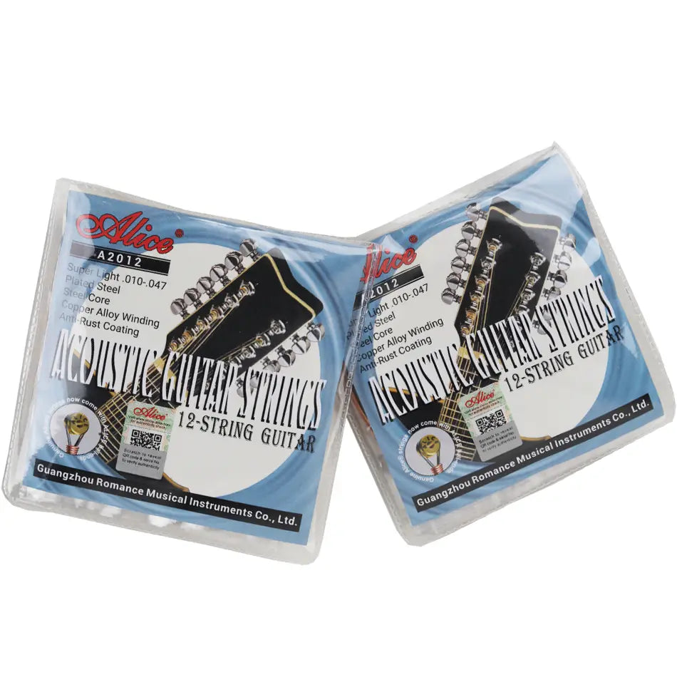 Alice A2012 12 Strings Acoustic Guitar Strings 010-027 Musical Instrument Guitar Parts Accessories 12 Guitarrra Strings 1 Set