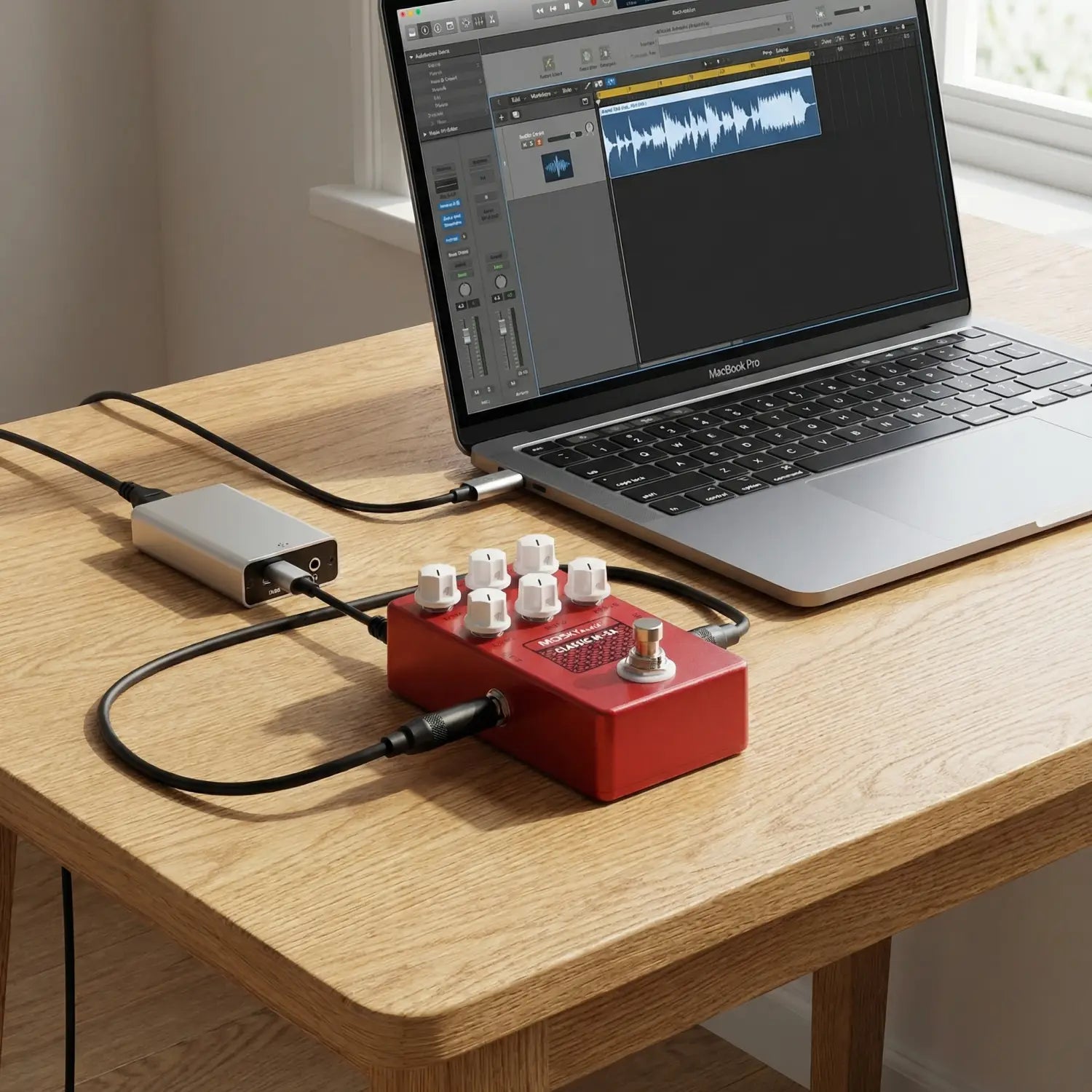 Moskyaudio M-Sa Guitar Effect Pedal Classic Speaker Simulation Tuner with Drive Voice Control Low High Mid Level Settings