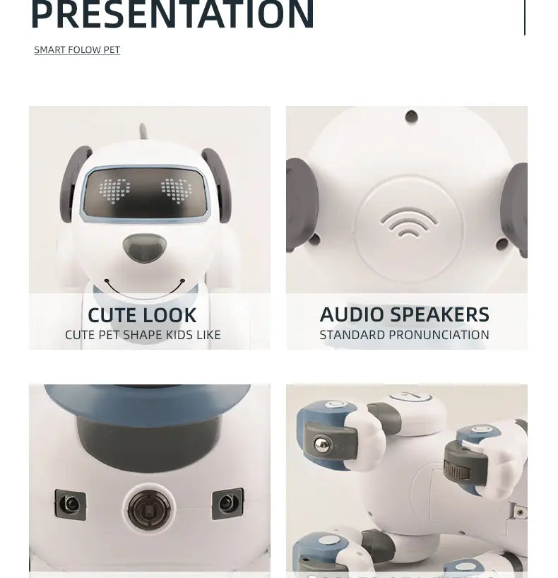 Funny RC Robot Electronic Dog Stunt Dog Voice Command Programmable Touch-sense Music Song Robot Dog for Children’s Toys