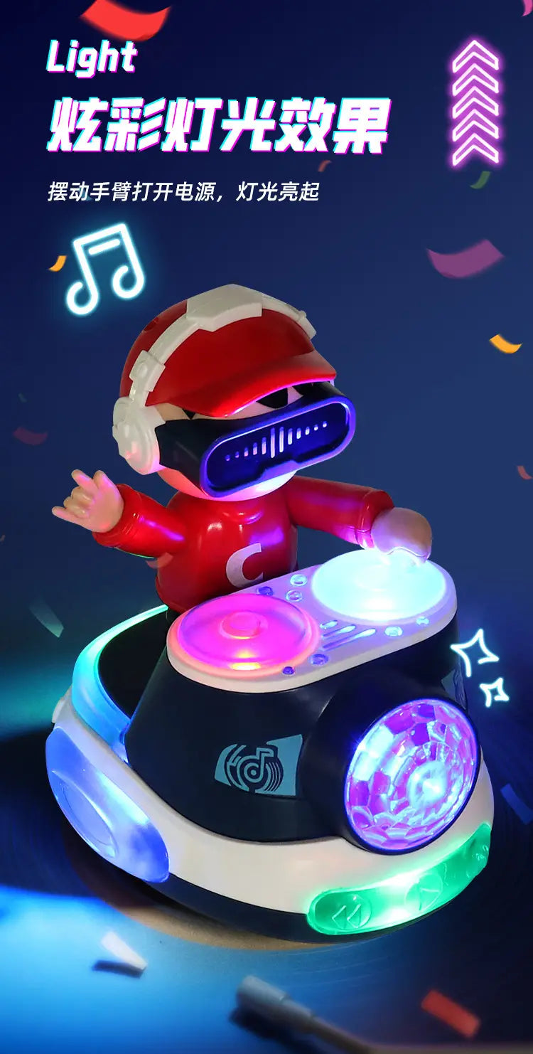 Toddler DJ Car Electronic DJ Bouncin Beats with Music Lights Bouncing Action Swing Dancing Learning Interactive Toy for Kid Gift