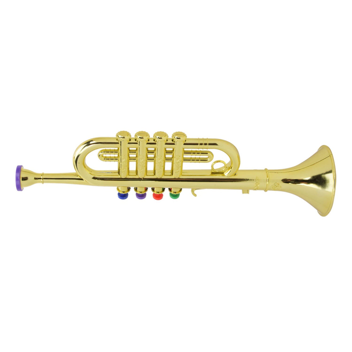 Preschool Music Kid Trumpet Golden Coated Plastic Children Preschool Music Gift Wind Instrument