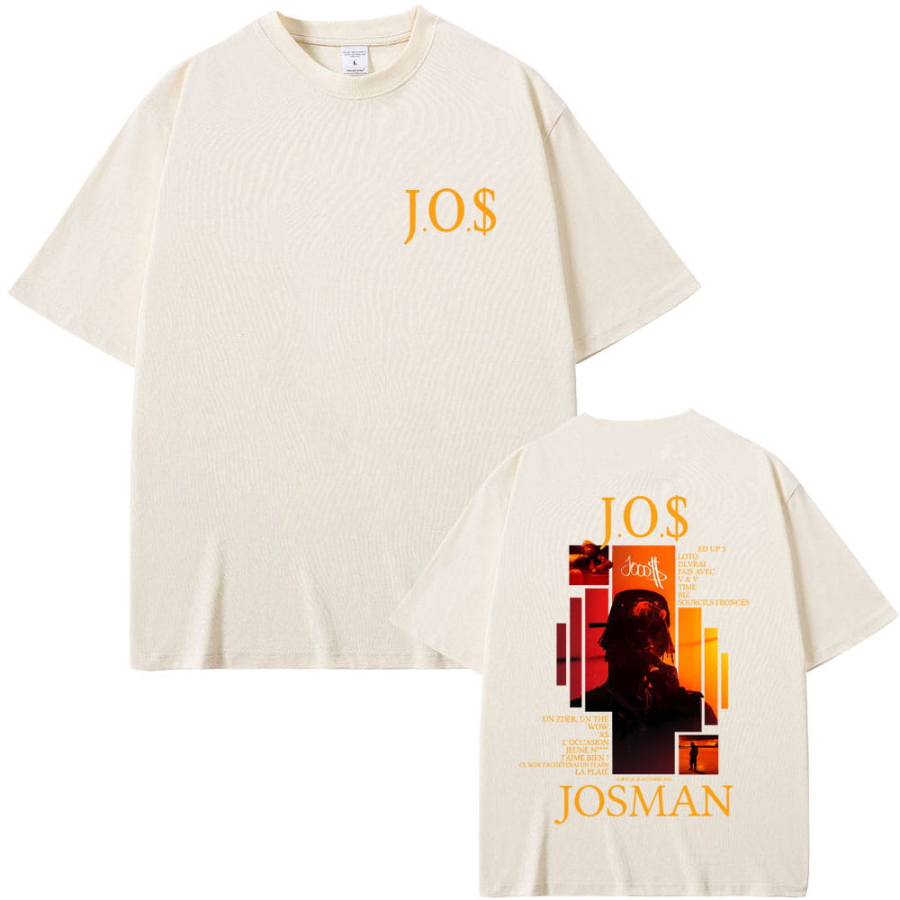 Rapper Josman J.O.$ Album Graphic T-shirt Men Women Hip Hop Fashion Pop Music T-shirts Casual Cotton Vintage T Shirt Streetwear