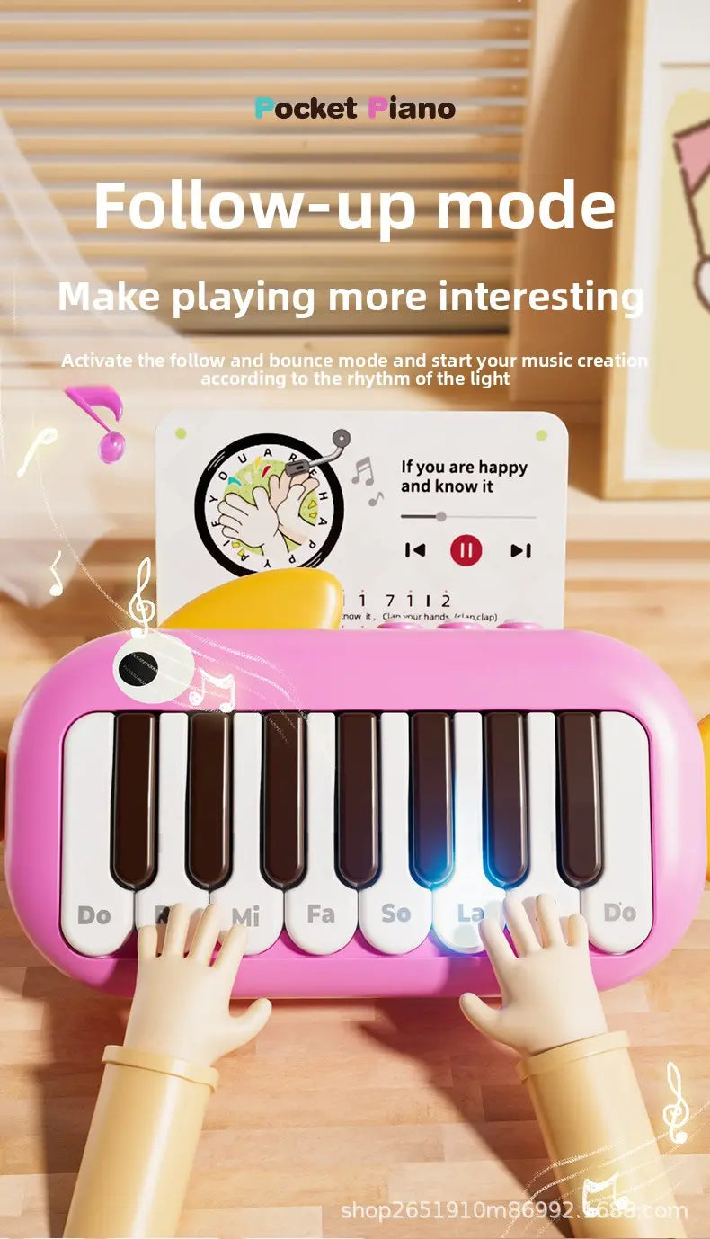Baby Music instruments Montessori Electronic Multifunctional Music Pocket Piano Keyboard Toy Learning Educational Games for Kids
