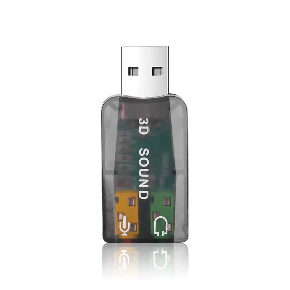 USB Sound Card External Mini Sound Card USB to 3.5mm Interface Stereo Audio Adapter for Win 7 8 Android Speaker Laptop Headset