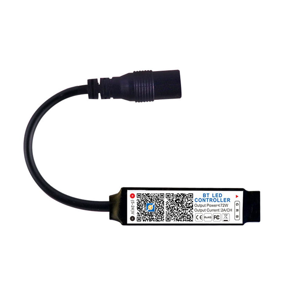 Mini RGB Bluetooth-compatible Controller Music LED Light Strip Controller for RGB Tape Lights Smart APP Control DC 5V 12V 24V