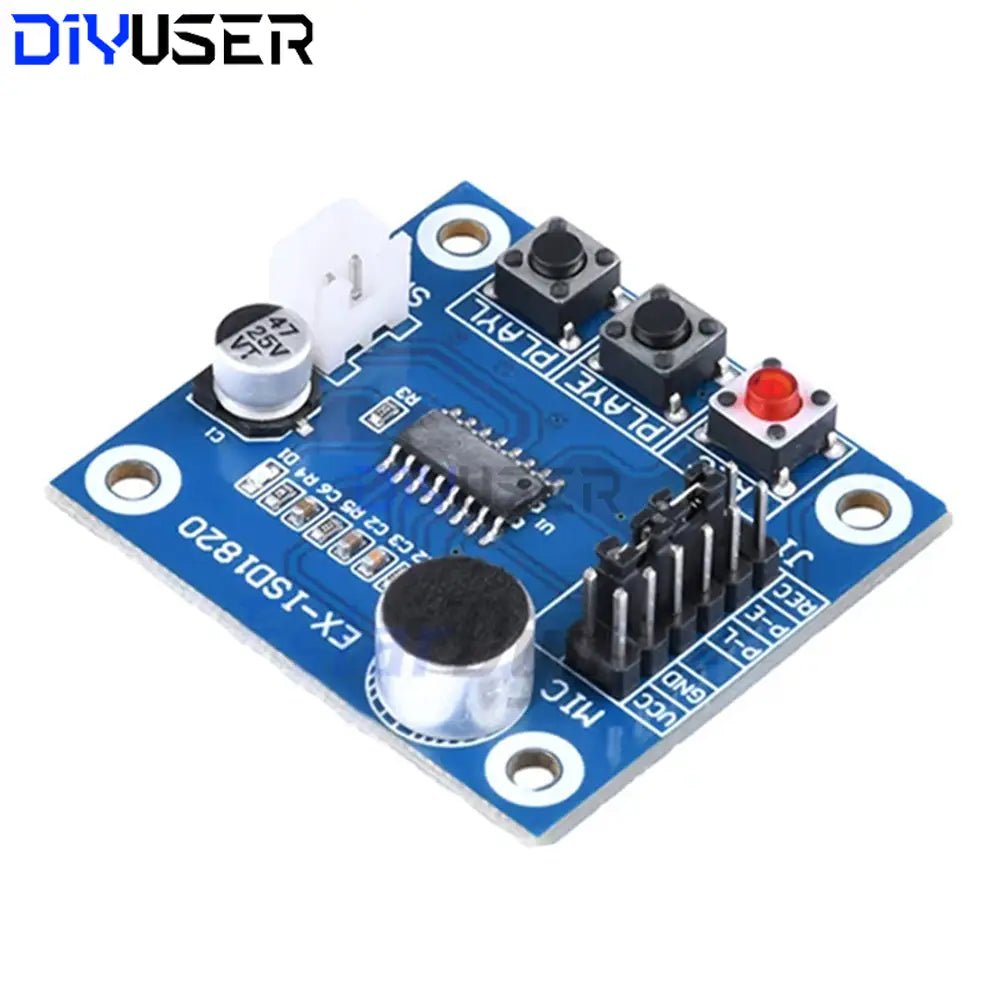 DIYUSER ISD1820 Voice Recording Recorder Module With Mic Sound Audio Loudspeaker