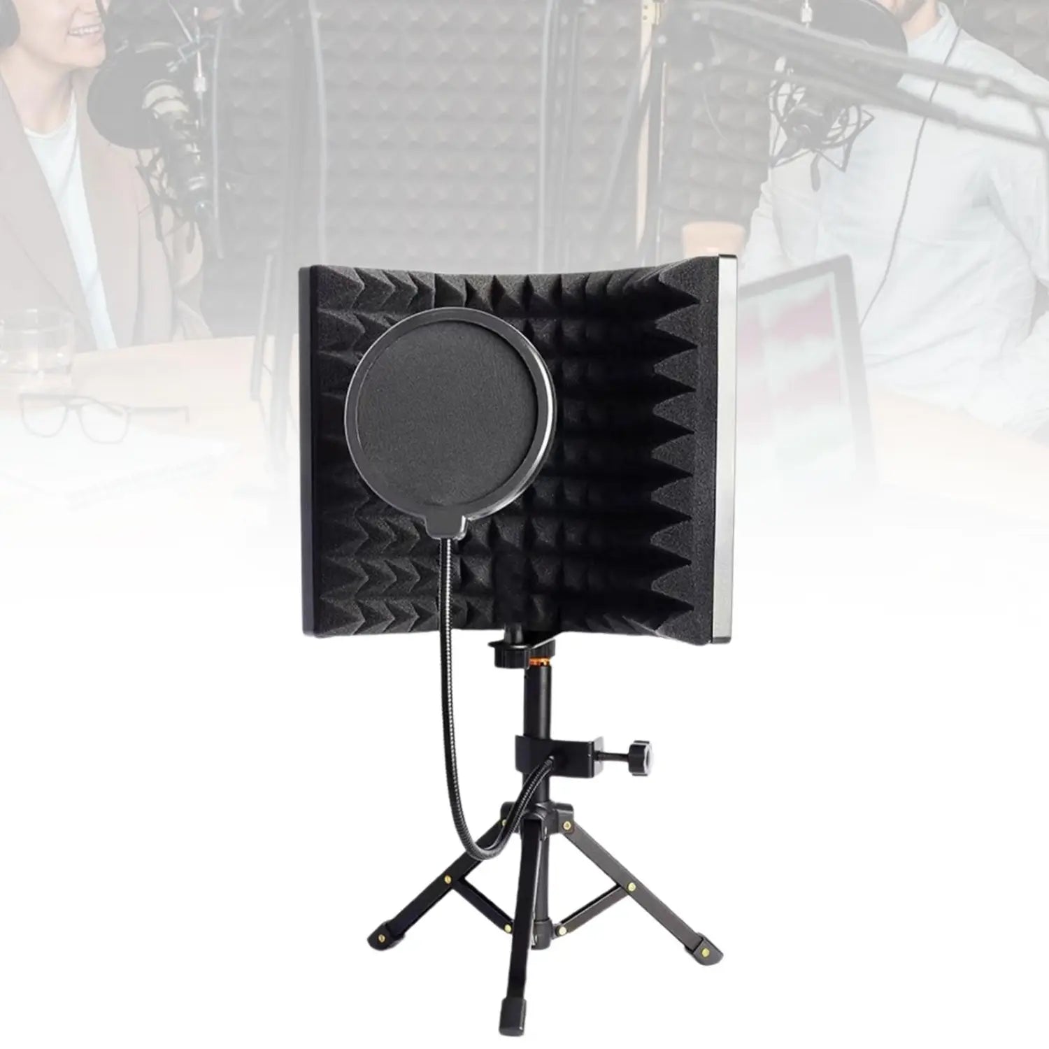 3 Panels Microphone Isolation Shield Sound Insulation Vocal Recording Panel for Singing Broadcasting Studio Recording Equipment