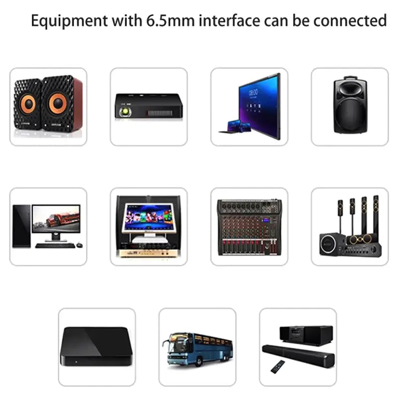 Portable 6.5mm Stereo Studio Mic KTV Karaoke Mini Microphone For Cell Phone Laptop PC Desktop Wired Uni-directional Handheld Mic