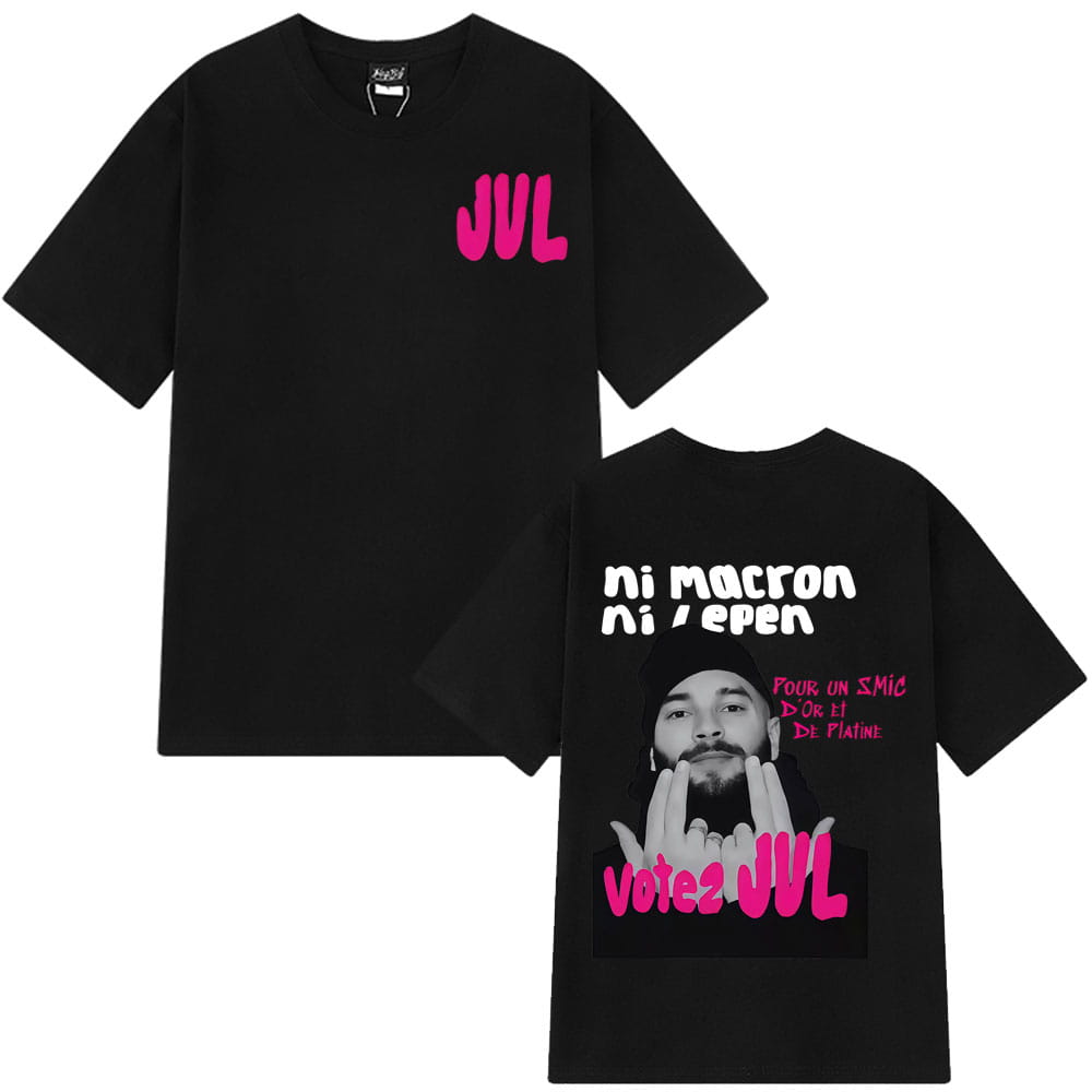 French Rapper JUL Fashion Graphics T-shirts Men Women Hip-hop T-shirt Short-sleeved Casual Aesthetic Trendy T-shirt Streetwear