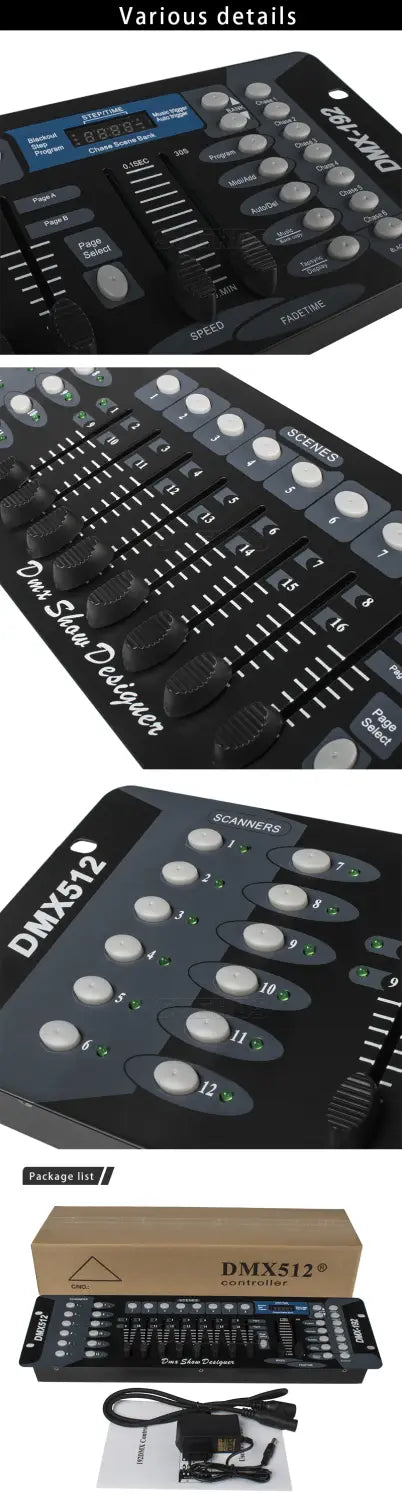 SHEHDS NEW 192 DMX Controller DJ Equipment DMX 512 Console Stage Lighting For LED Par Moving Head Spotlights DJ Controlle