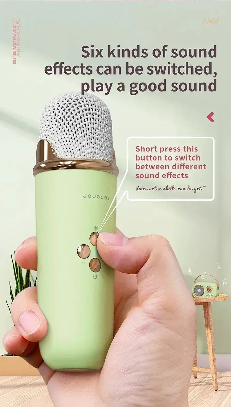 Karaoke Wireless Portable Bluetooth Speaker With Microphone Radio FM Machine Mini Music Sound Box Caixa De Som Small Mp3 Column