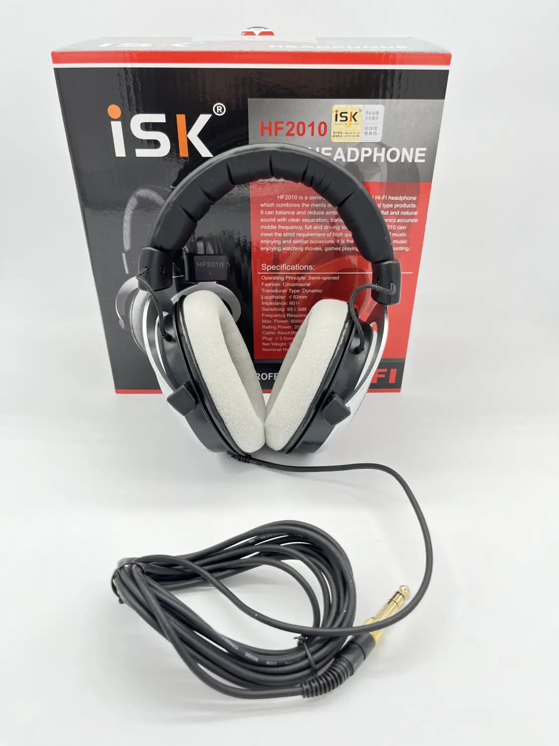 iSK HF2010 semi-open monitor headphone HiFi stereo studio recording audio headset music appreciation noise canceling Headphones