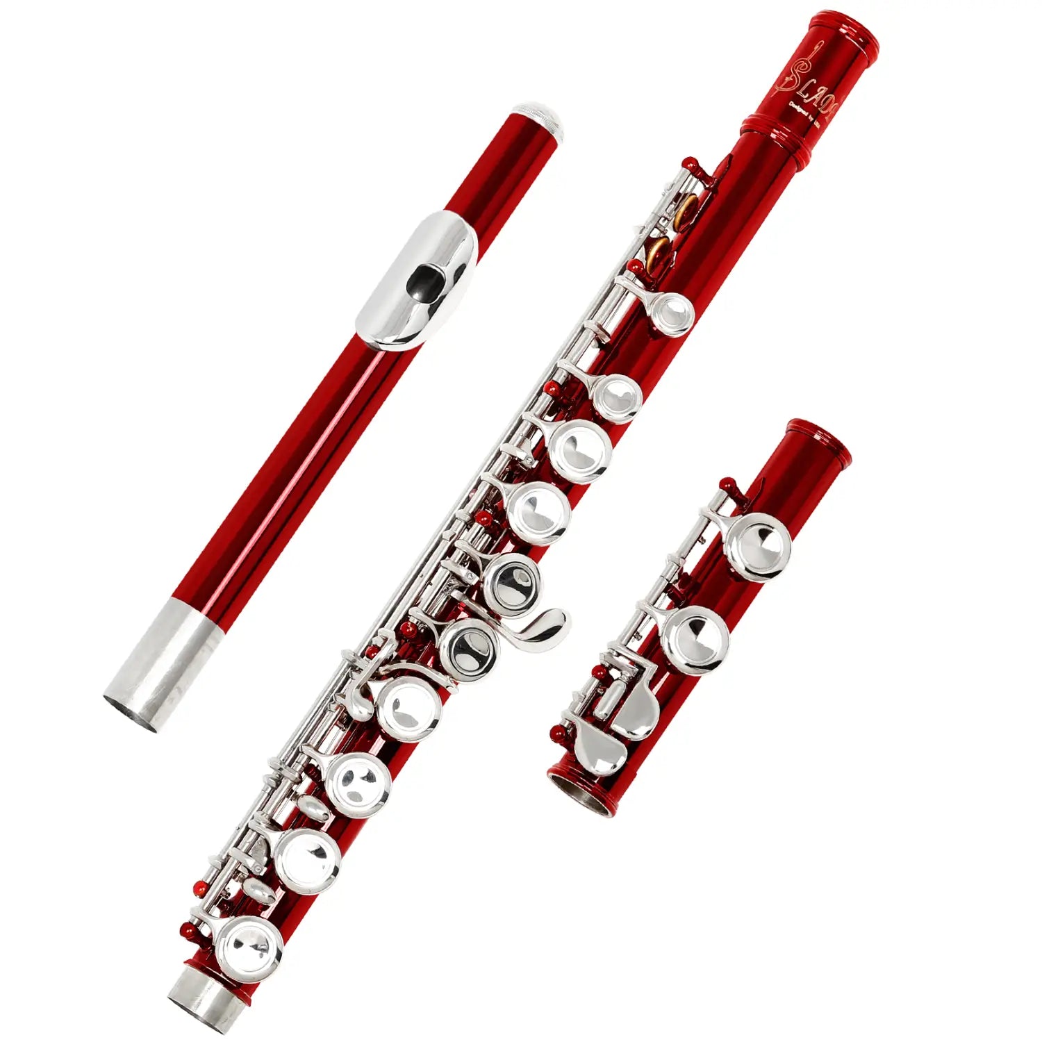 SLADE 16 Closed Open Holes C Key Flute Musical Instrument Concert Flute Silver Plated Professional Transverse Flute With E key