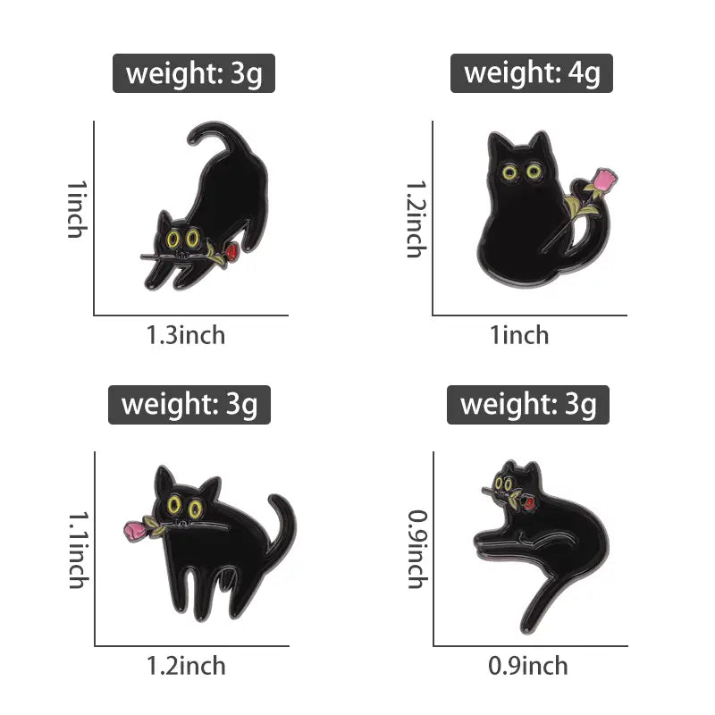 Black Cat Music Enamel Pin Animal Cute Musical Instrument Notes Piano Brooch Badge Friends Gift Wholesale Backpack Accessories