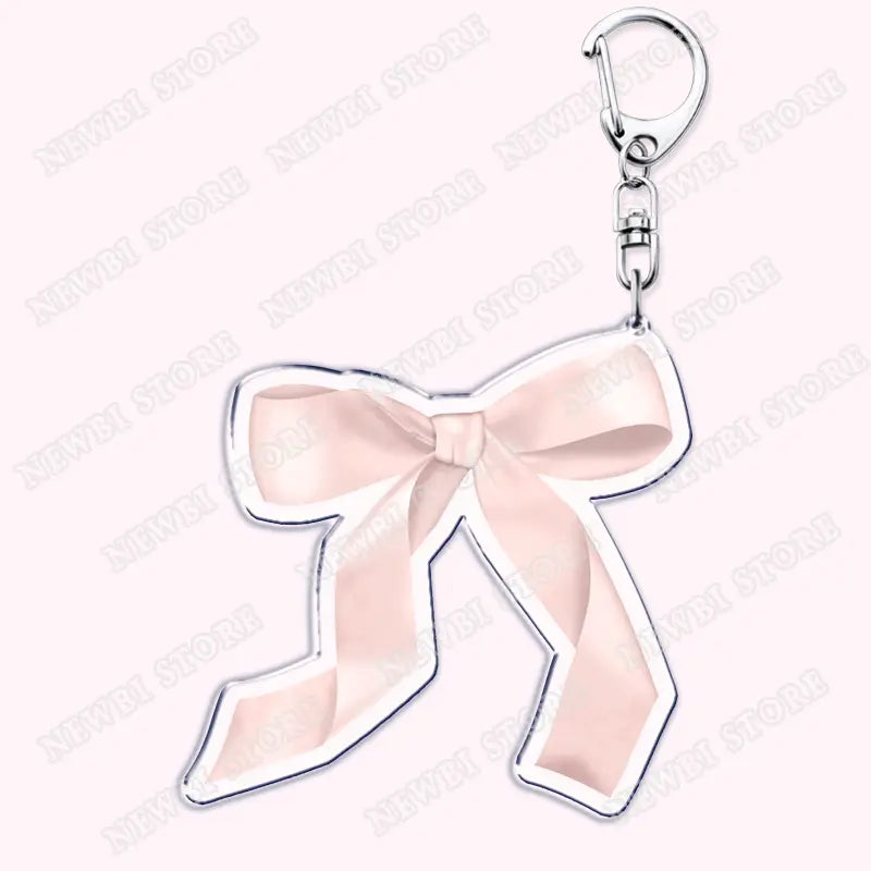 Aesthetic Coquette Pink Keychains for Womens Accessories Ribbon Hot Girl Book Club Bow Flowers Keyrings Friends Lovers Gifts