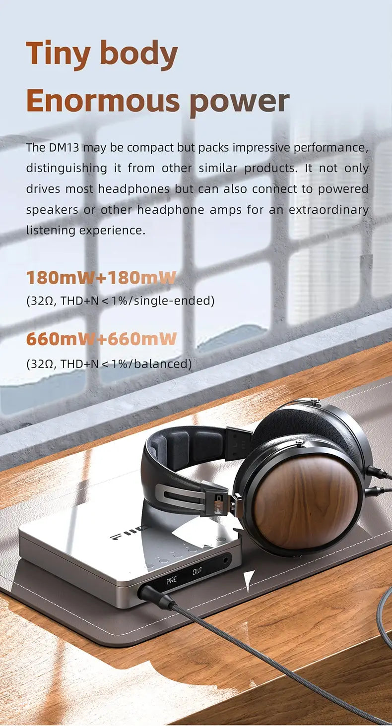 FiiO DM13 Multifunctional Portable Stereo CD Player with Long-Lasting Battery Supports USB Ripping Optical/coaxial/3.5mm/4.4mm