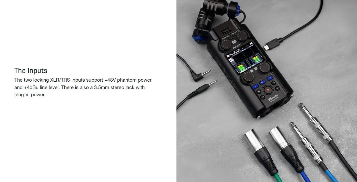 Zoom H5 Studio Portable Handy Recorder 4-in/2-out Usb Audio Interface For Support 32-bit Float And 16/24-bit Recording