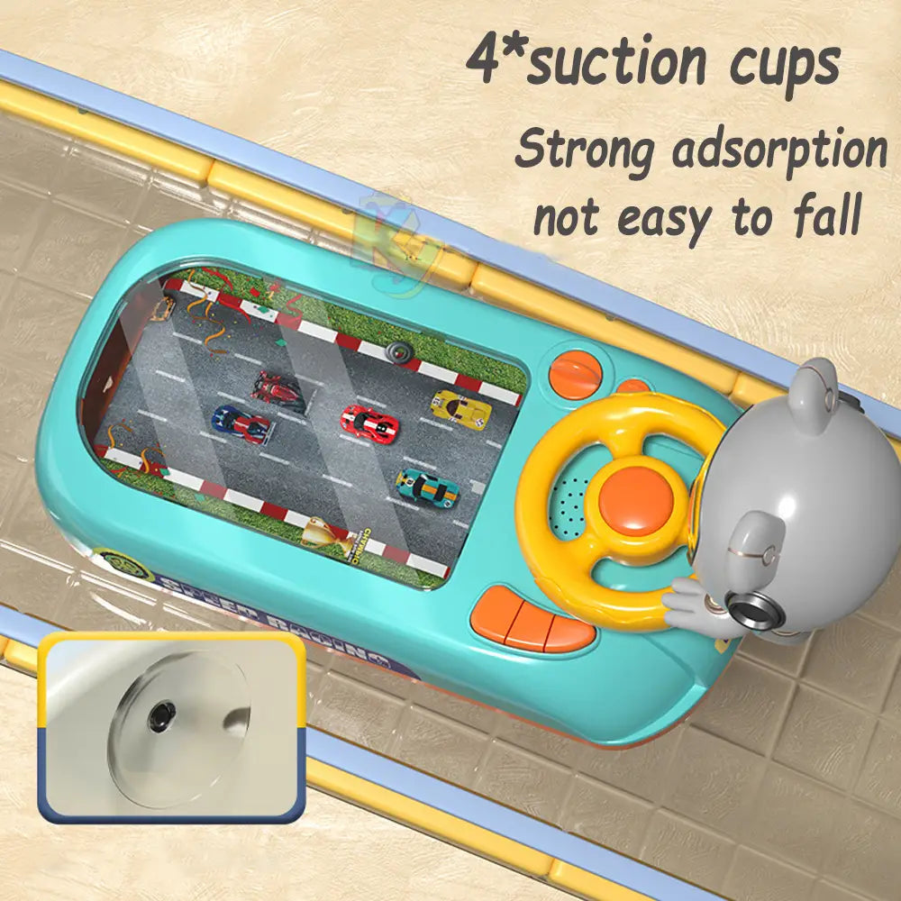 Musical Steering Wheel Toys for Boys 4-6 Toddler Simulated Driving Racing Car Game with Sound Interactive Educational Learning