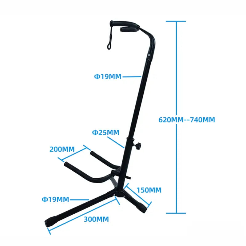 Vertical Guitar Stand Folding Liftable Folk Electric Guitar Display Stand Ukulele Pipa Bass Floor Stand Instrument Accessories