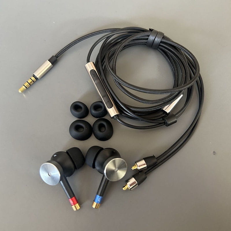 DIY MMCX HiFi Headphones Metal Deep Bass In-Ear Earphones with Detachable Cable Audiophile Wired Earbuds for Studio Recording