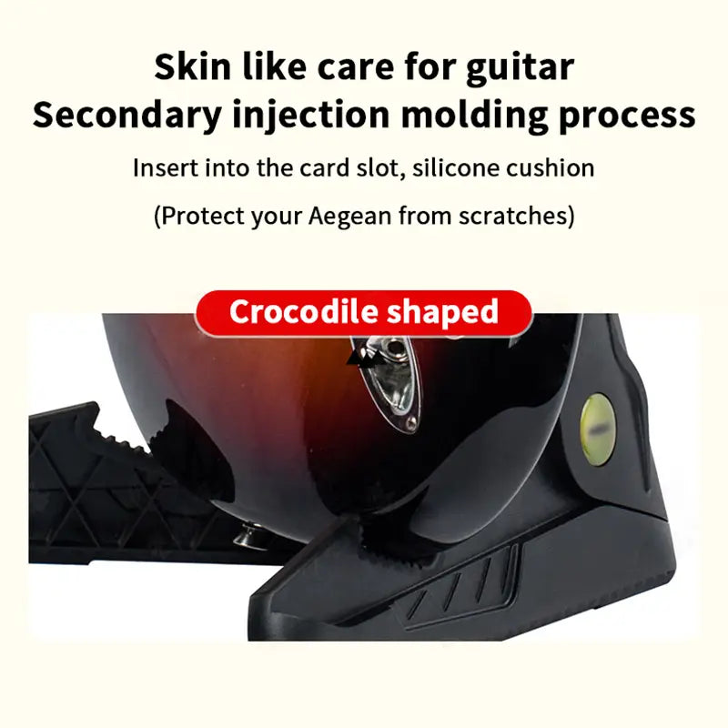 Adjustable A-Frame Guitar Stand Tripod Folding Design Outfitted with Non-slip Rubber Feet for Electric or Bass Guitars.