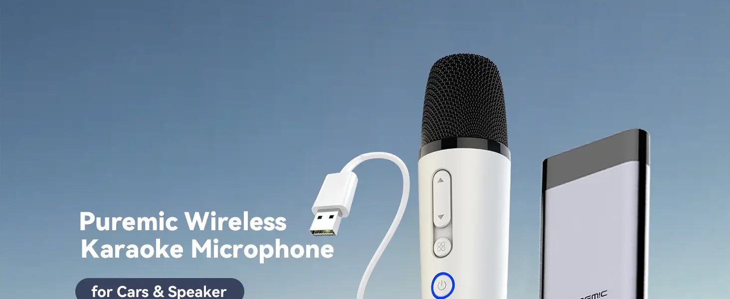 Q1PRO-Tesla Karaoke Mic with Portable Bag Wireless Mic with 8 Joy Effects Rechargeable Mic with Type-C & Aux in Receiver