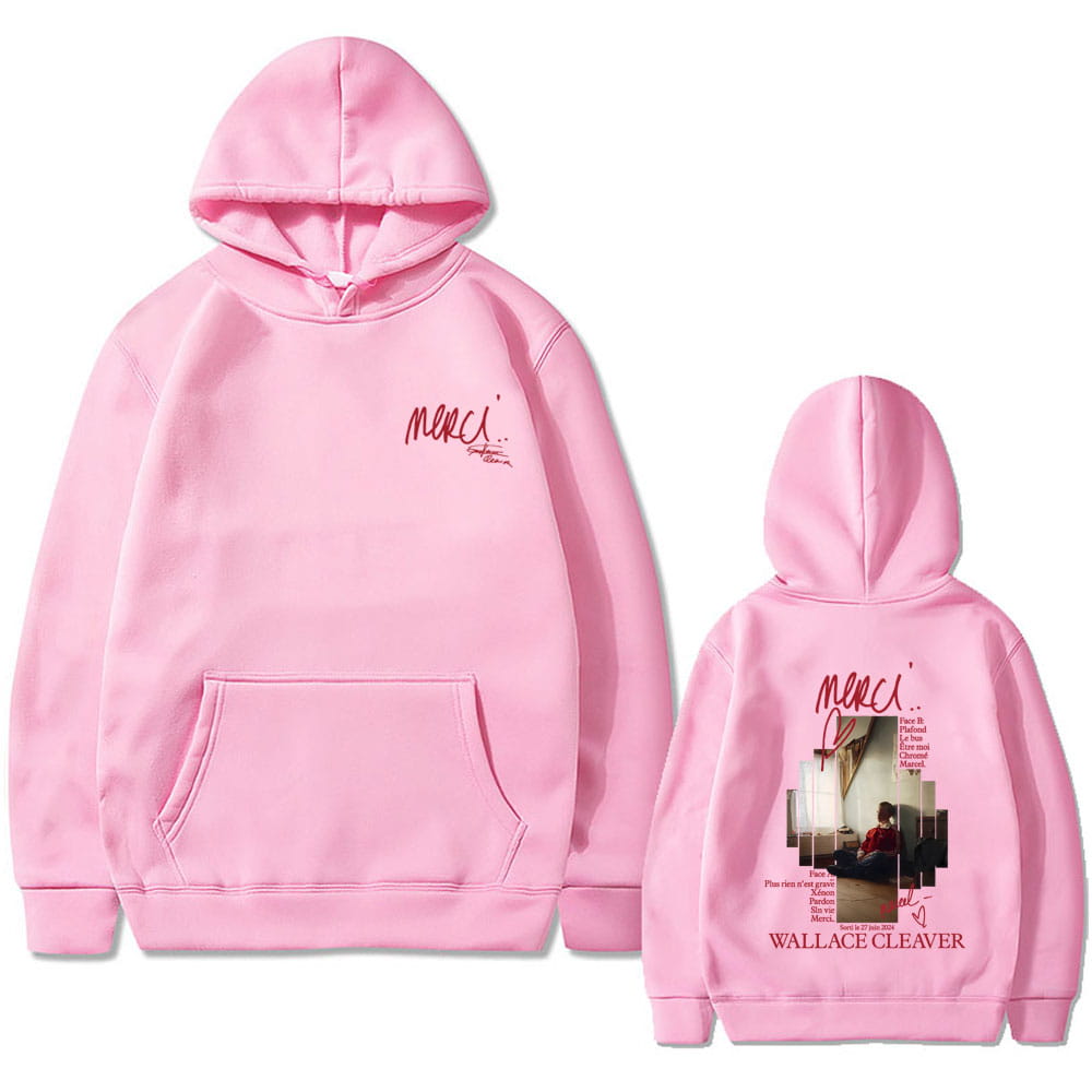 Rapper Wallace Cleaver Merci Hoodie Men Women Hip Hop Fashion Pop Music Streetwear Male Casual Fleece Vintage Pullover Hoodies