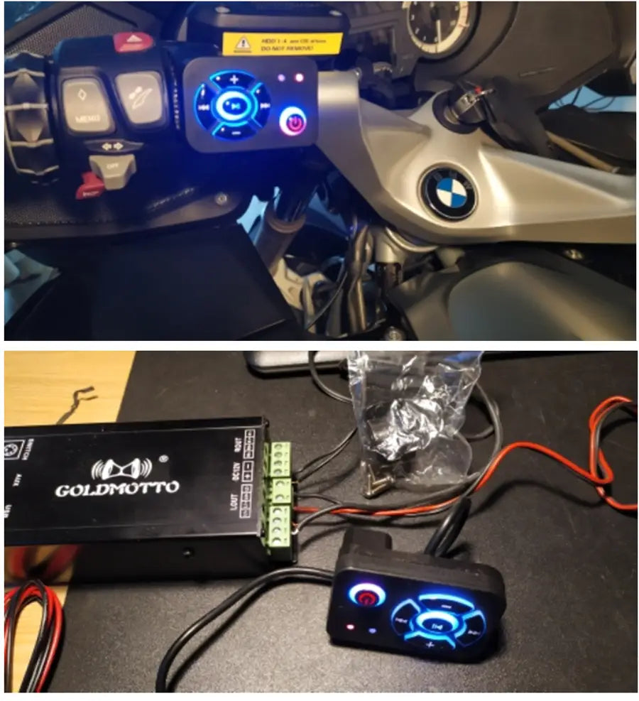 12V High Power Audio Amplifier MP3 Player Bluetooth For Motorcycle ATV FM Radio USB AUX Music Sound System