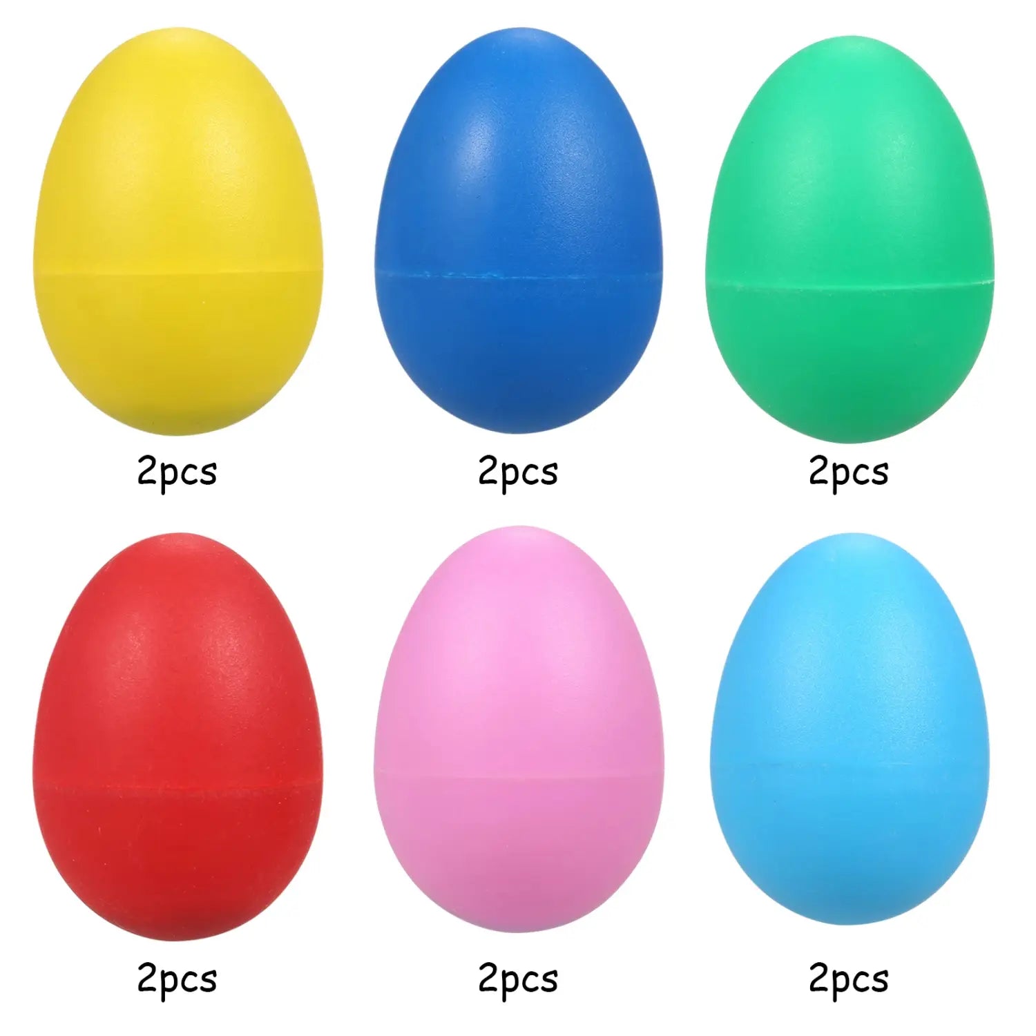 12Pcs Egg Shakers Musical Instruments Percussion Egg for Kids Toys Plastic Easter Egg Shaker for Education Musical Learning