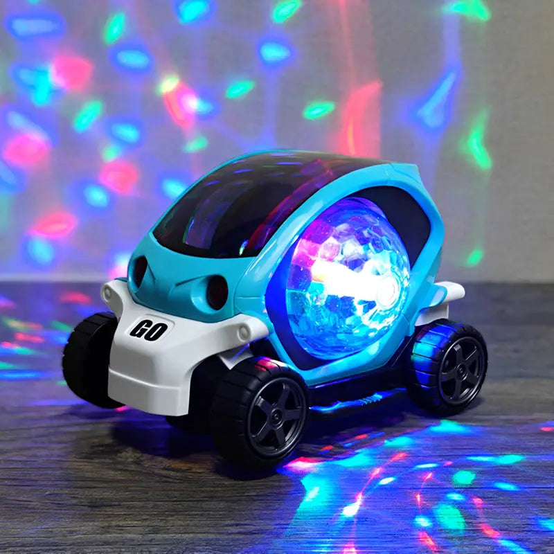 Children’s Electric Toy Car Flashing Music Omnidirectional Rotating Cool Electric Light Boy Girl Best Holiday Gift