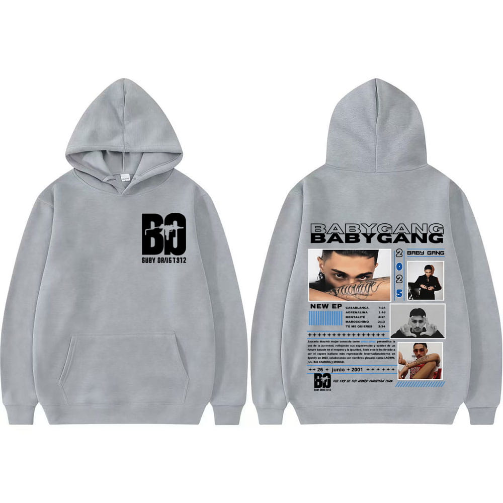 Rapper Baby Gang Album Tour 2025 Cover Graphic Sweatshirt Men Women Hip Hop Casual Hoodie High Quality Comfort Oversized Hoodies