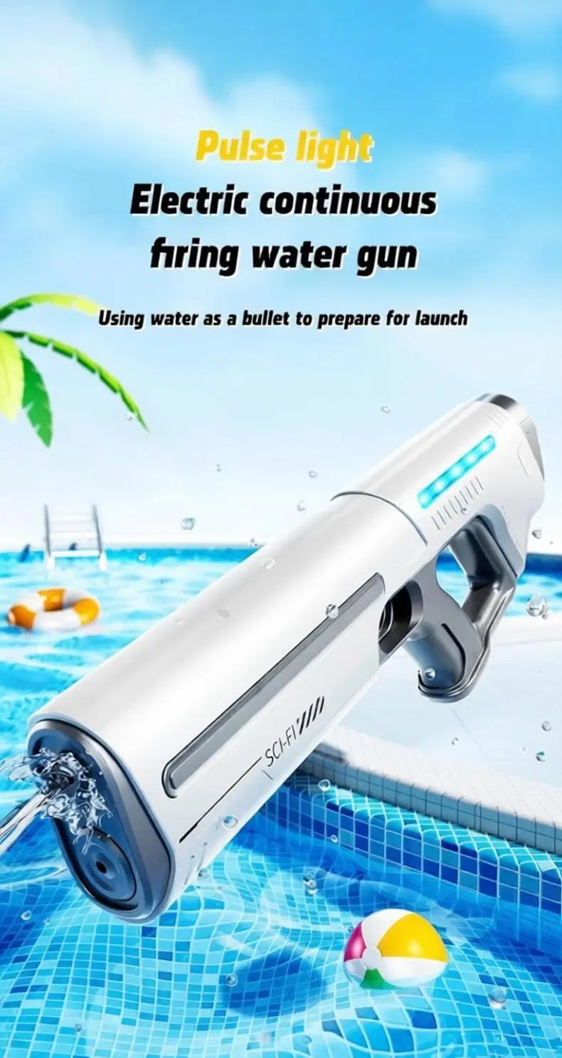Electric Water Guns for Adults Powerful Squirt Automatic Suction Water Storage Gun Blasters Summer Outdoor Game Toy for Boy Kid
