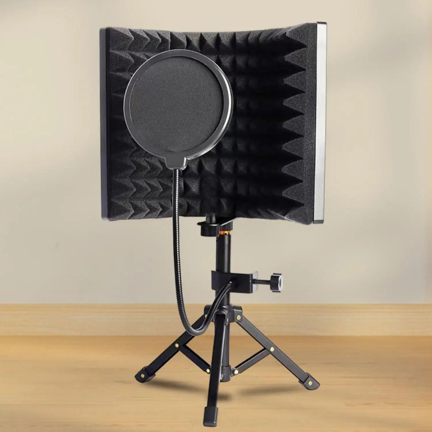 3 Panels Microphone Isolation Shield Sound Insulation Vocal Recording Panel for Singing Broadcasting Studio Recording Equipment