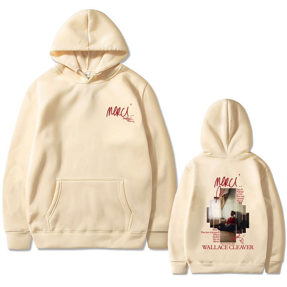 Rapper Wallace Cleaver Merci Hoodie Men Women Hip Hop Fashion Pop Music Streetwear Male Casual Fleece Vintage Pullover Hoodies