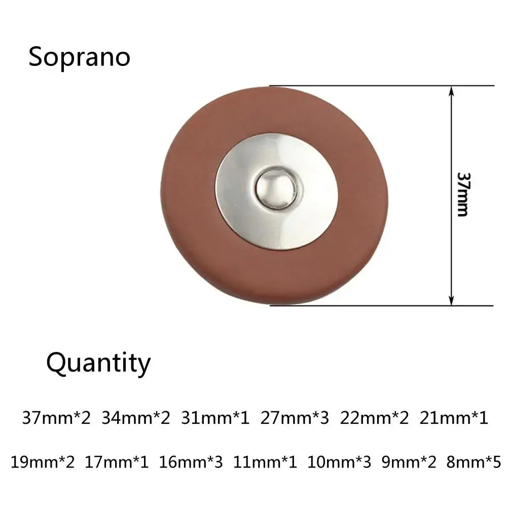 Saxophone Pads Tenor Alto Soprano Sax Button Leather Pads Woodwind Musical Instrument Accessories Saxophone Universal Parts