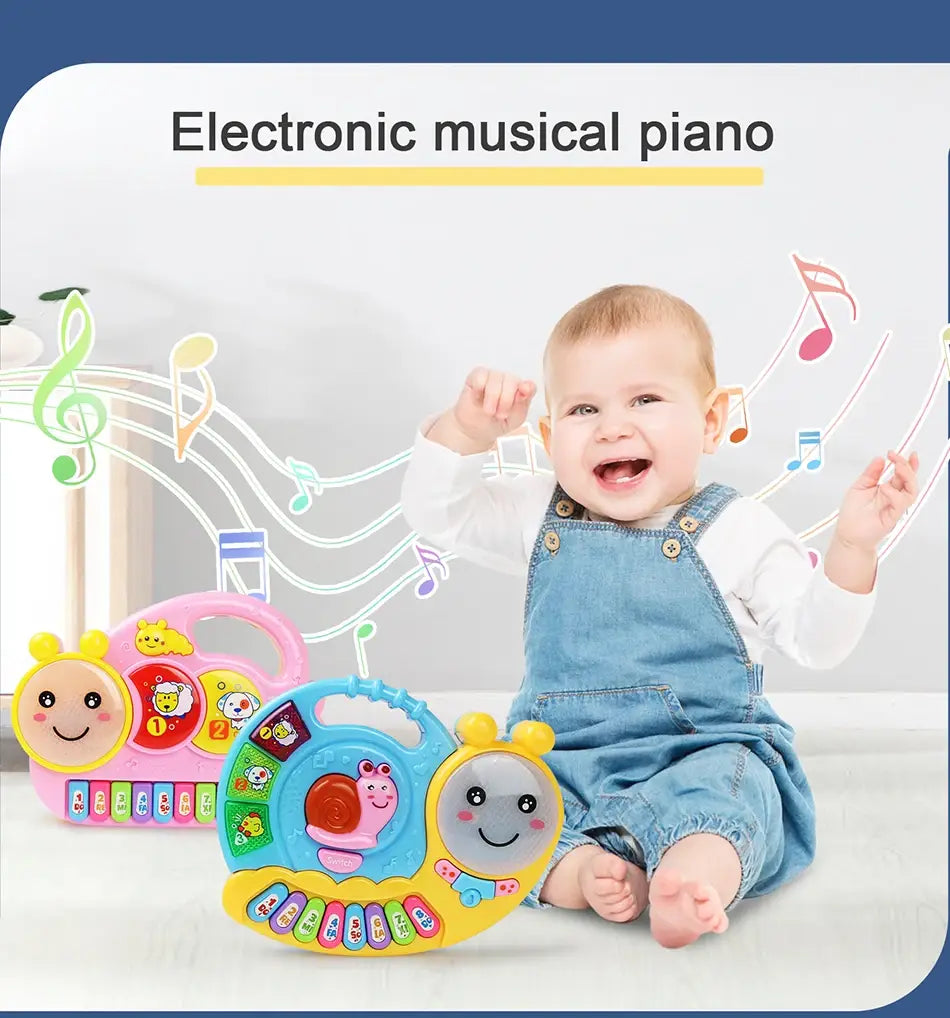 Baby Musical Toy with Animal Sound Kids Piano Keyboard Electric Flashing Music Instrument Early Educational Toys for Children