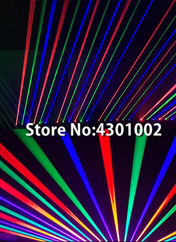 DJ Laser Projector 6X500mw RGB Bar Light 6 Eyes Beam Lasers DMX Control Moving Head Lights Disco Wedding Party Stage Lighting