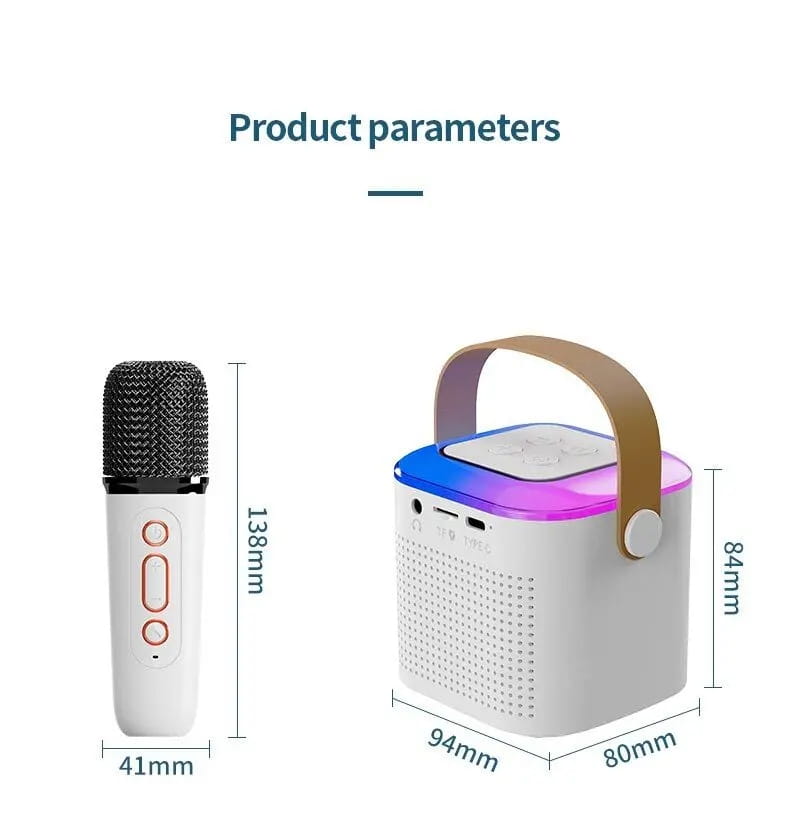 Karaoke Wireless Portable Bluetooth Speaker With Microphone Machine Mini Lamp Sound Box Music Small Caixa De Som Bocina Column