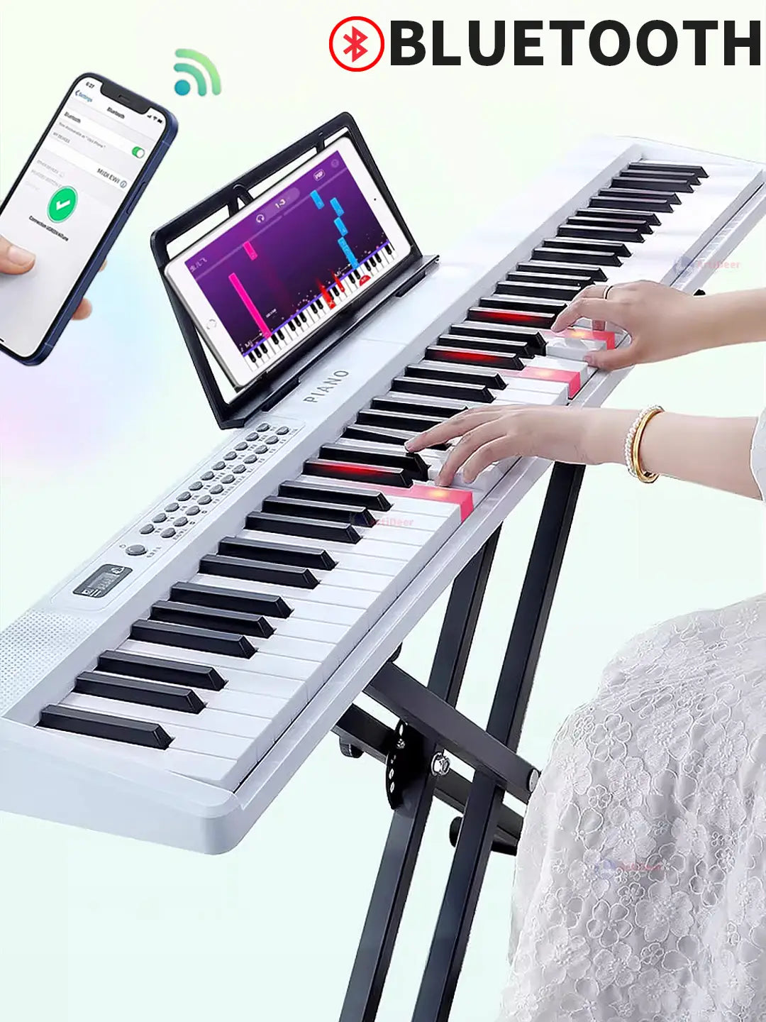 New Folding Piano 88 Keys Midi Musical Keyboard Professional Children’s Music Instruments Adult Electronic Portable Synthesizer
