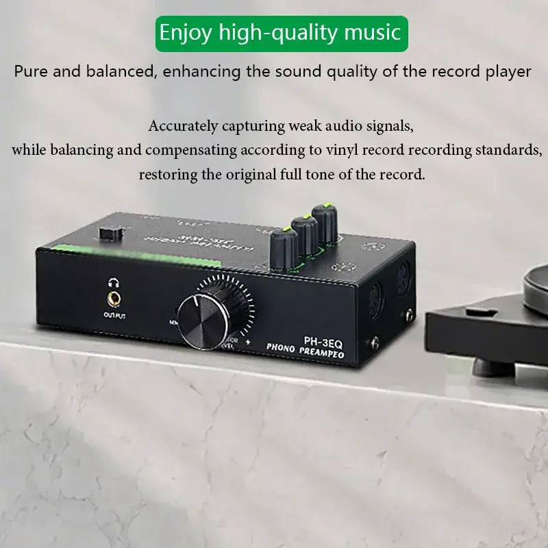 Versatile Turntable Amplifier Professional MM MCs Phonoes Preamp With Adjustable 3 Band EQs For Vinyls Record Player Systems